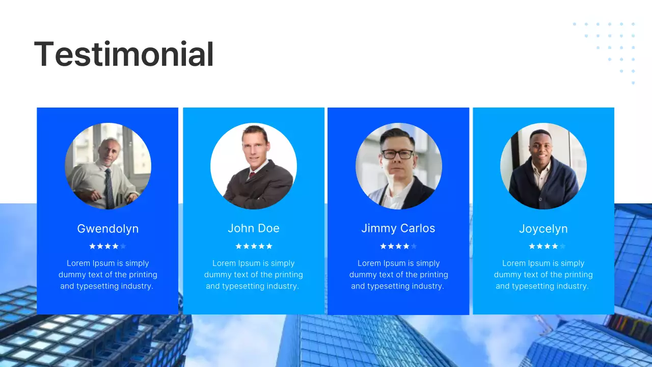 블루 모던 비즈니스 프레젠테이션