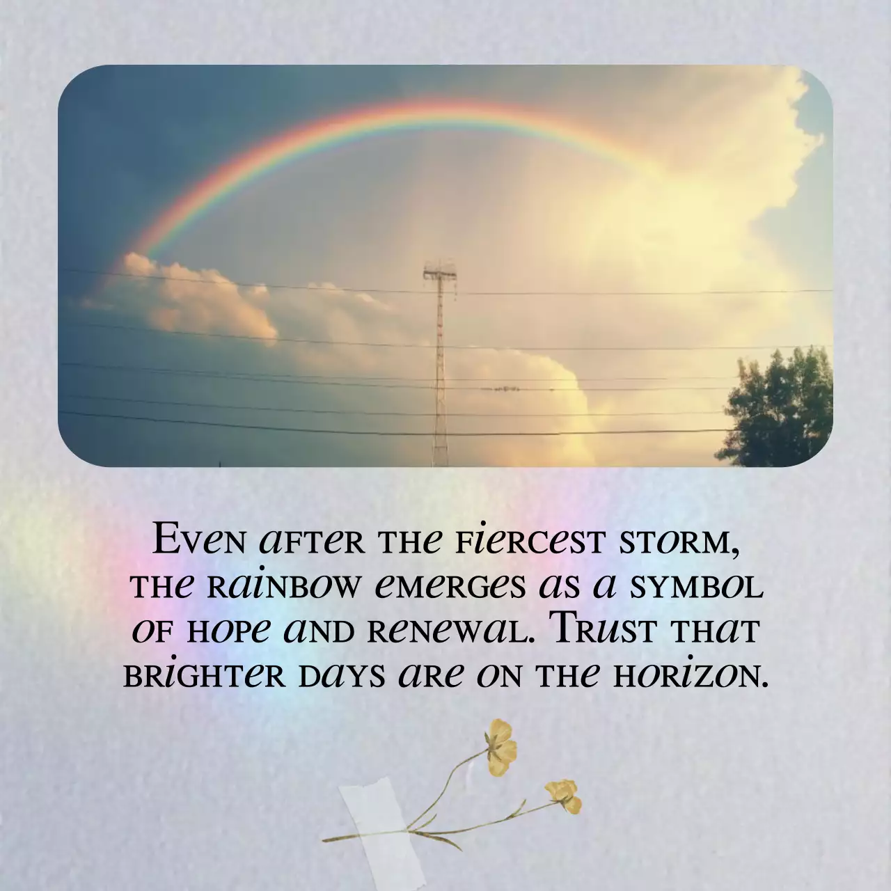 Rainbow Elegant Hope Announcement Social Media Post