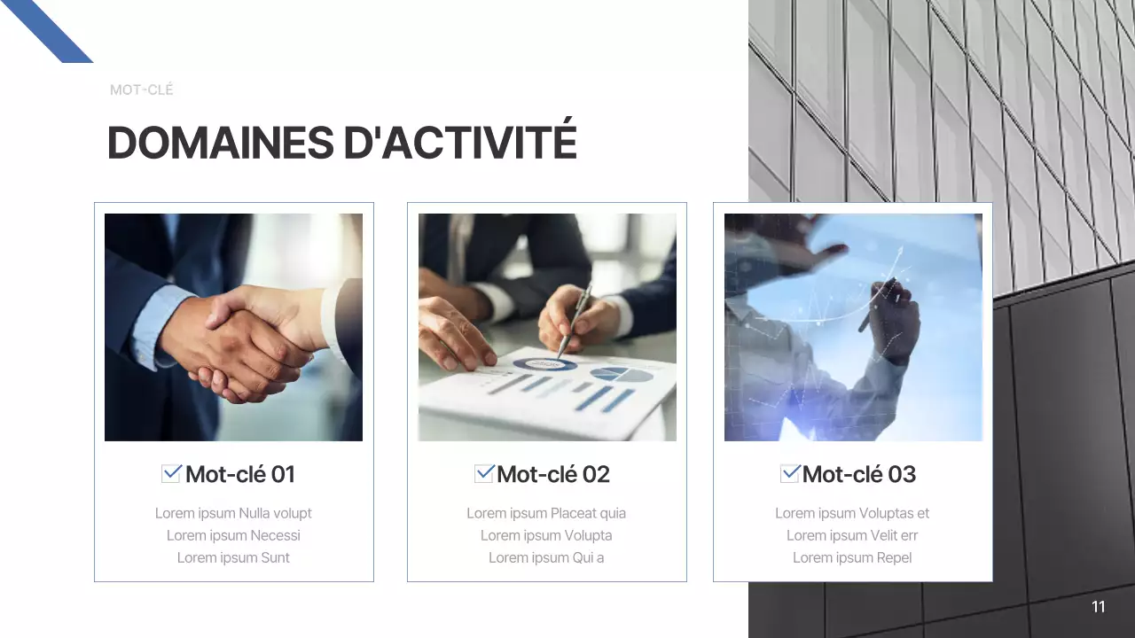 Un rapport d'entreprise simple en bleu et bleu clair