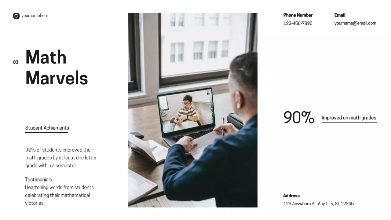 White Modern Math Promotion Presentation