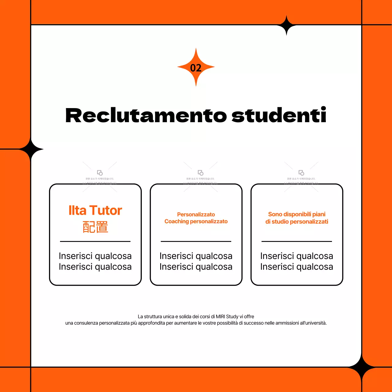 Prospetto semplice arancione e nero della scuola di mezza giornata