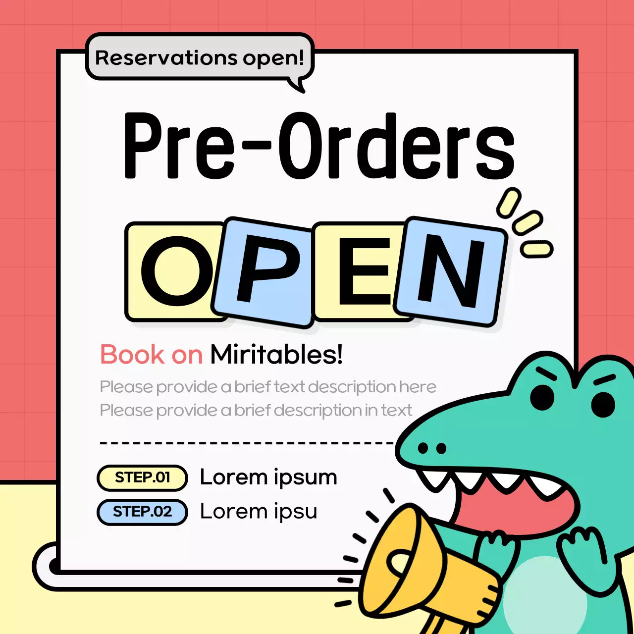 Red Trendy Pre-Orders Promotion Social Media Post