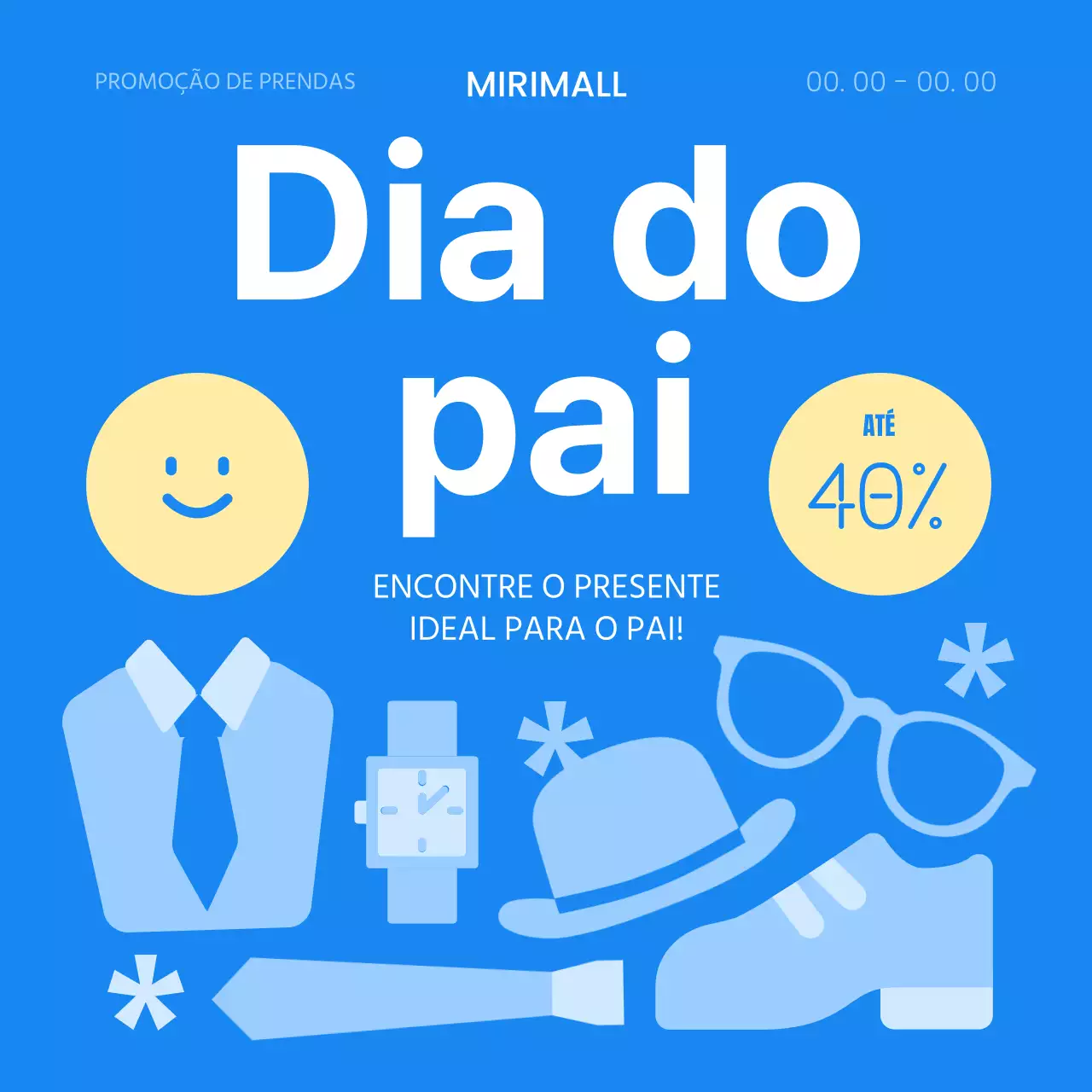 Um bonito anúncio de venda azul e amarelo