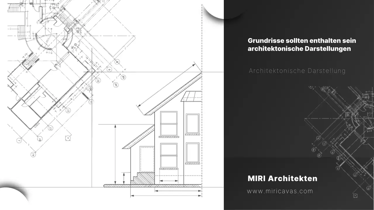 Einfacher architektonischer Zeichnungsbericht in Schwarz und Weiß