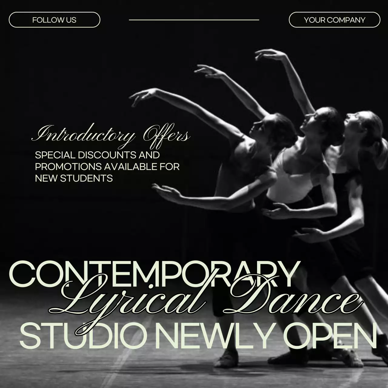 Black Elegant Dance Promotion Social Media Post