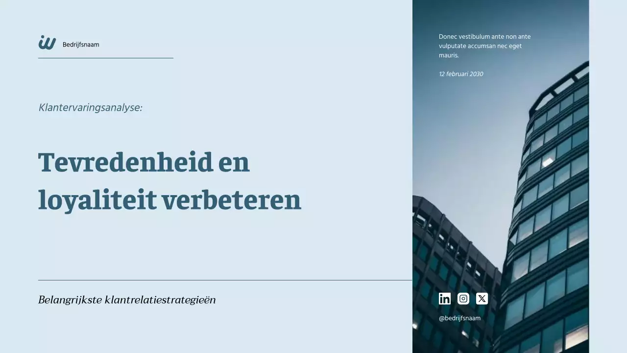 Sky Blue Eenvoudige Klantervaring Analyse Strategie