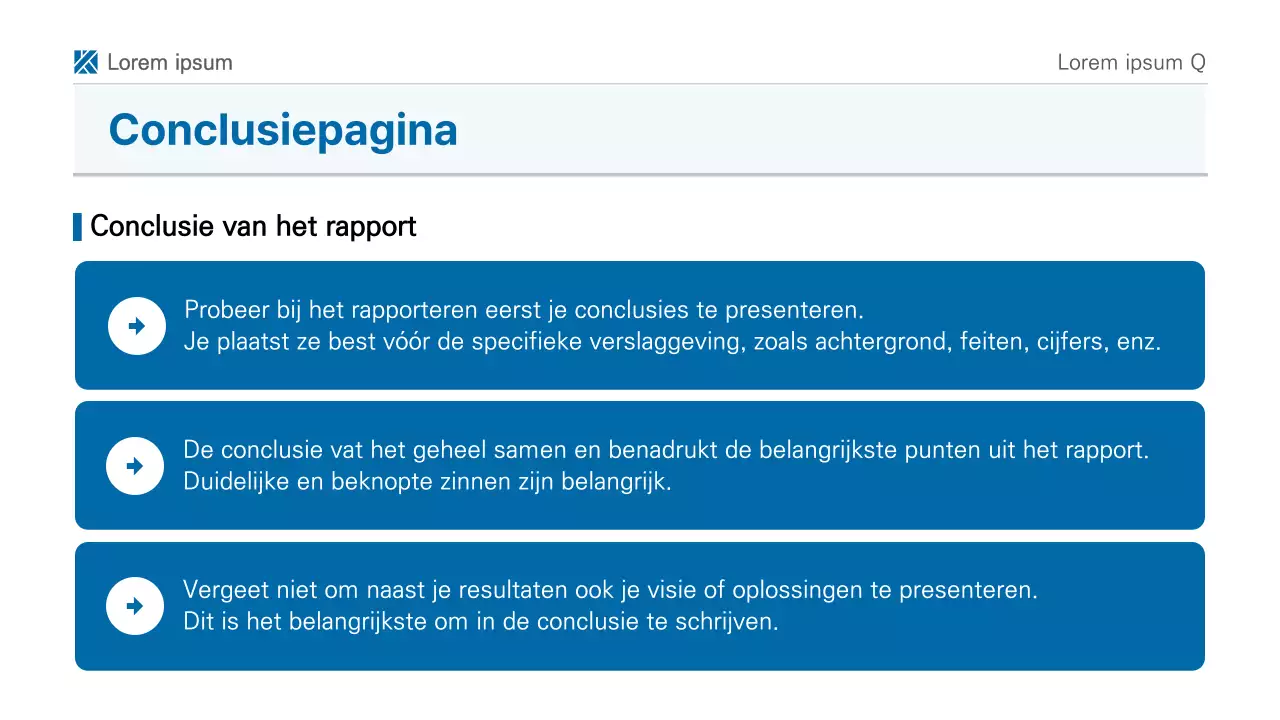 Een eenvoudige blauw-wit afdrukbare rapportpresentatie