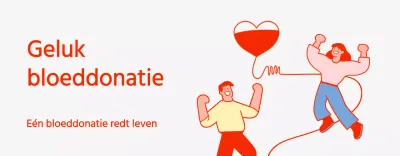 Illustratieconcept bloeddonatie in rood en grijs