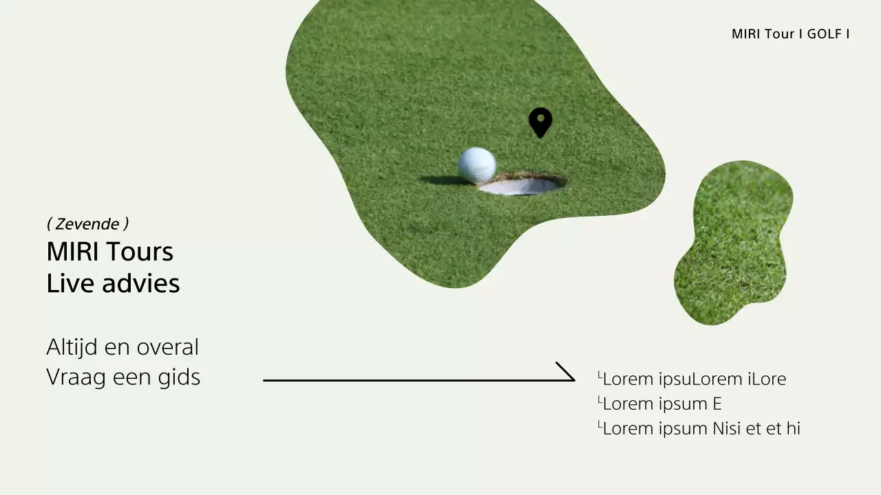 Een moderne golfreisgids in kaki en ivoor