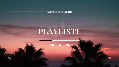 Tropische Sommernachts-Playlist in Orange Haupttitel