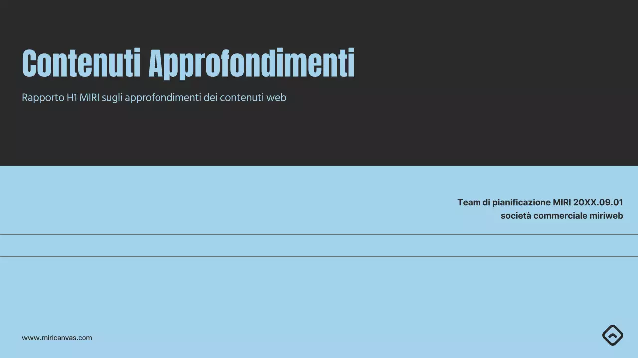 Un semplice rapporto di approfondimento in grigio e azzurro