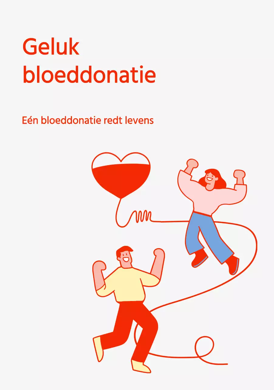 Illustratieconcept bloeddonatie in rood en grijs