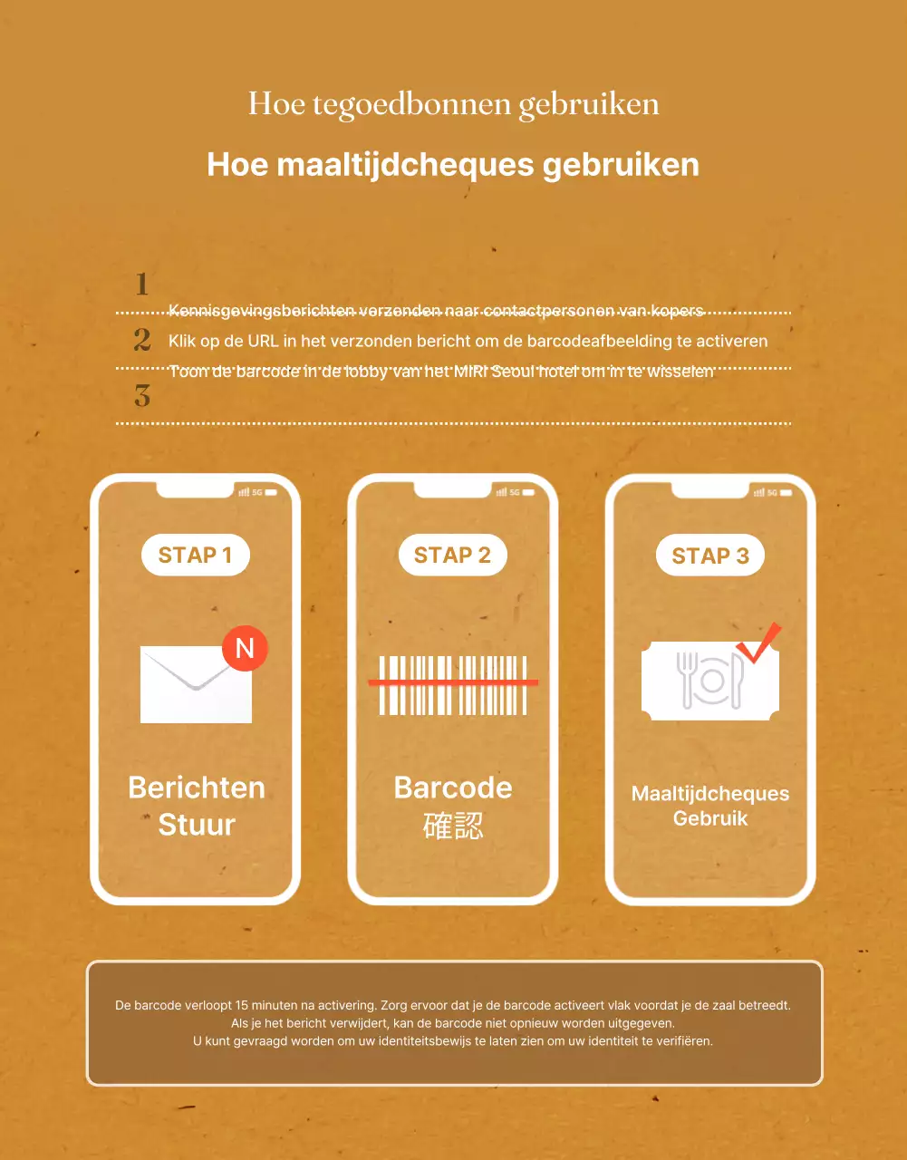 Een luxueus hotelbuffet in sinaasappels en bruintinten post