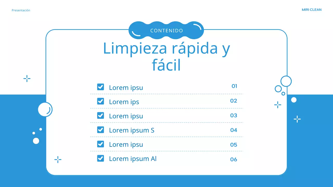 Presentación de la agencia de limpieza Blue's lovely