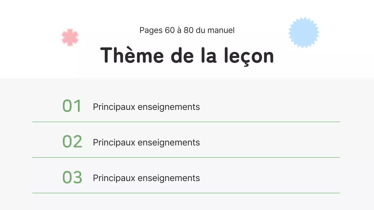 Le plan de cours de l'institutrice grise et douillette