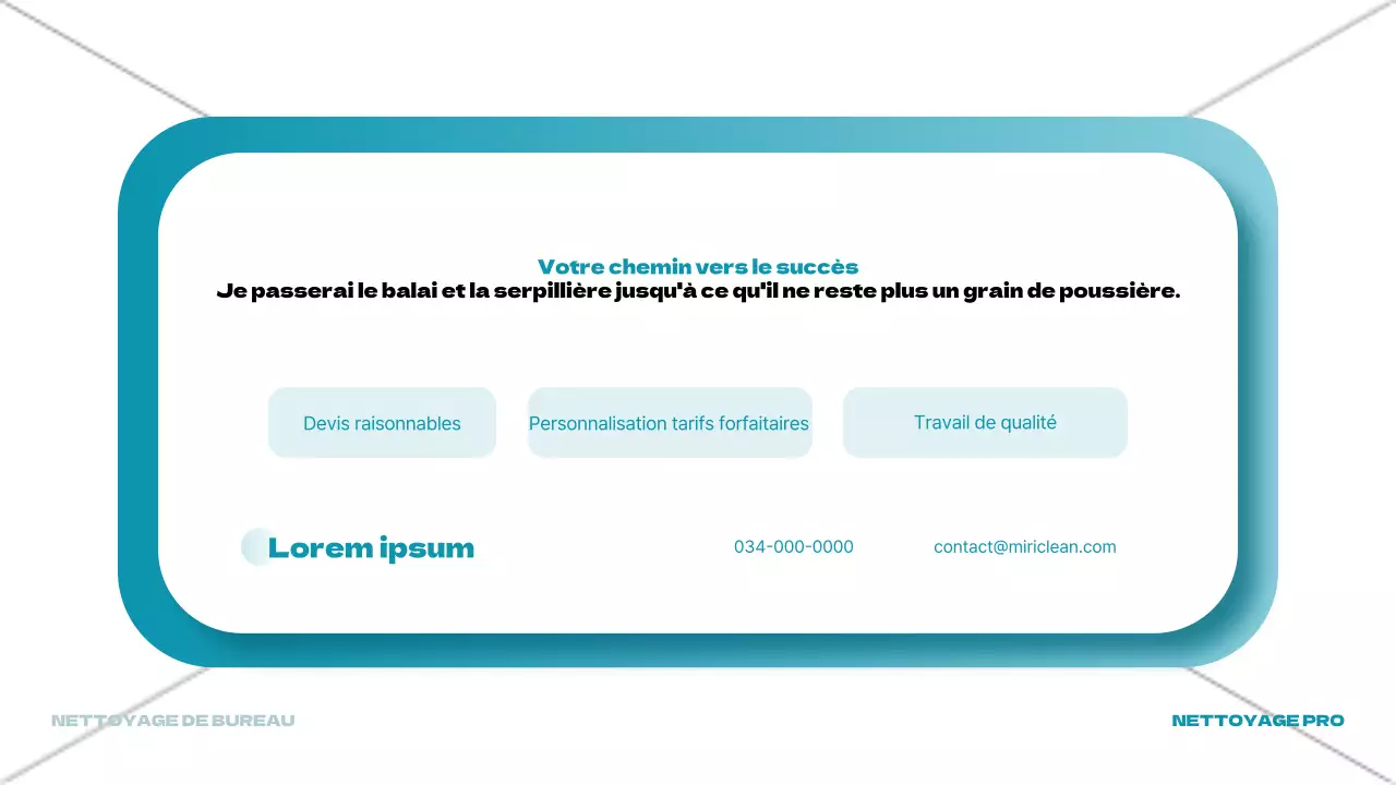 Prospectus vertical d'un service de nettoyage de bureaux moderne et bleu clair