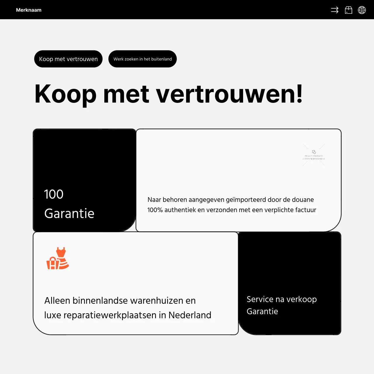 Eenvoudige oranje en zwarte overzeese directe verkoop social media promotie