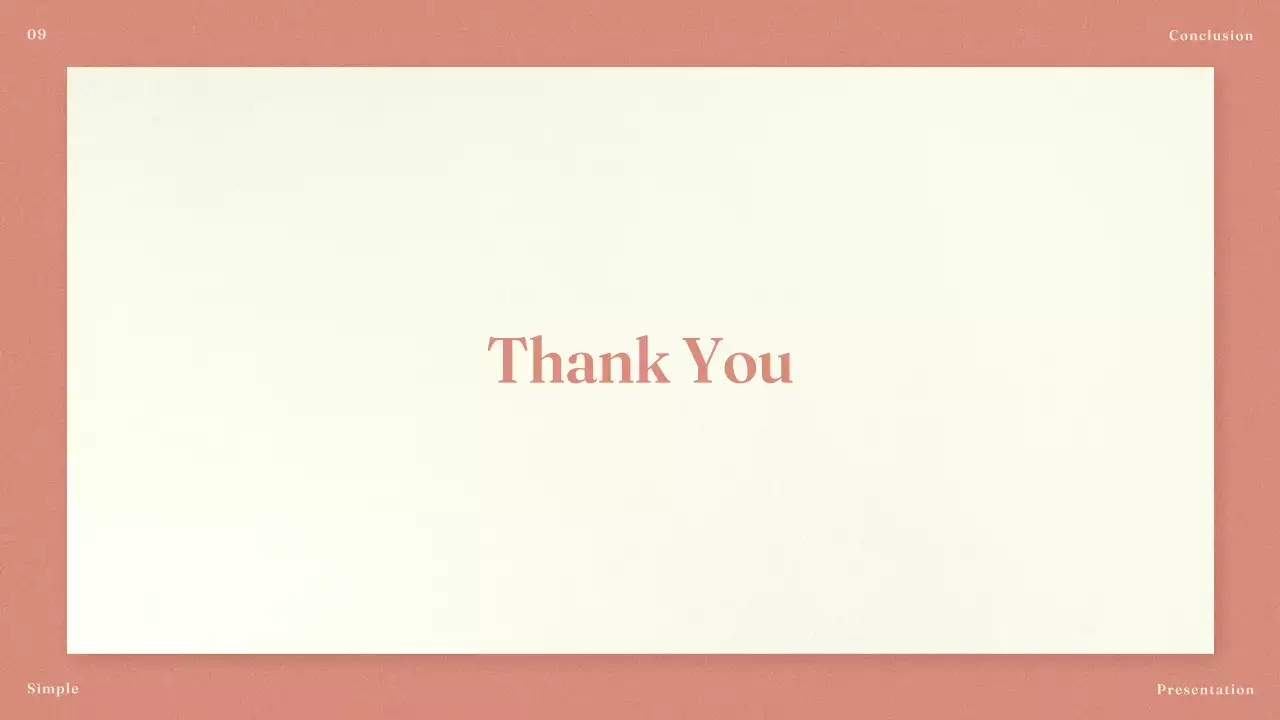 Coral Simple Template Presentation