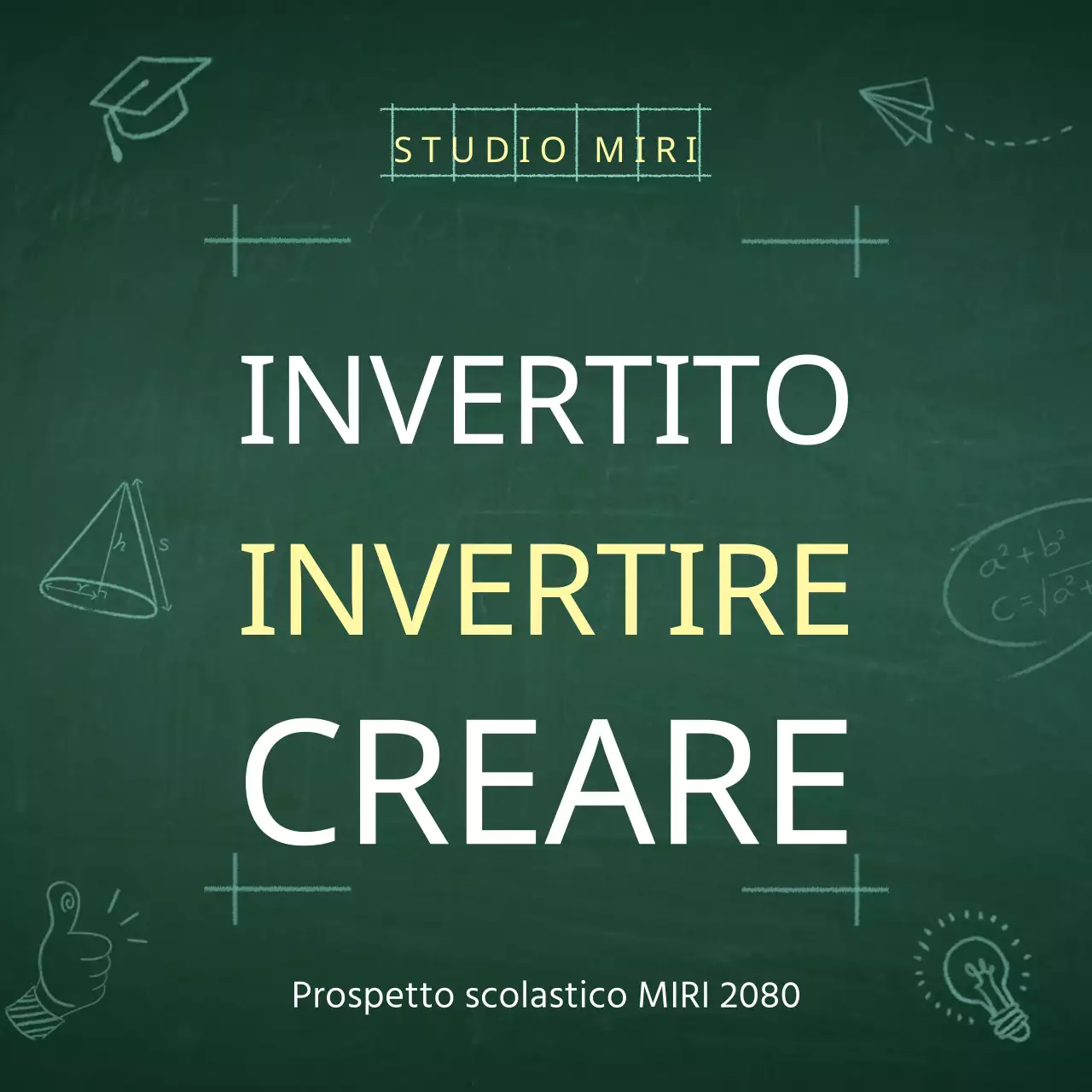 Un semplice prospetto scolastico verde e bianco