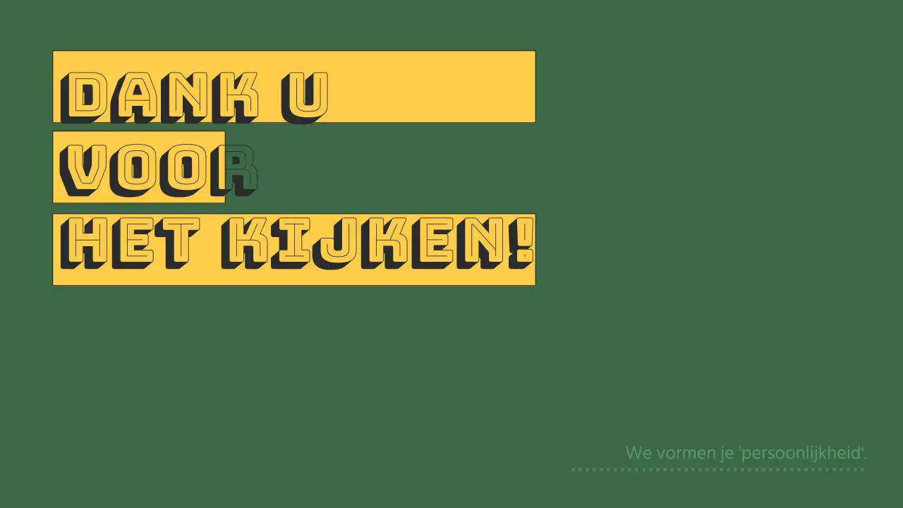 Groen en geel portfolio voor moderne ontwerpers