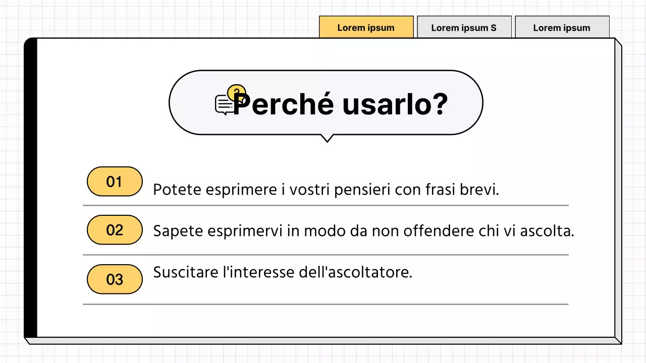 Materiale didattico semplice in giallo e bianco