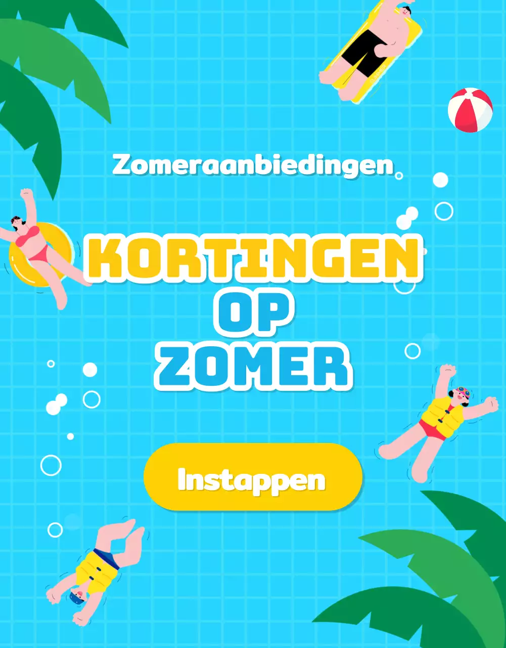 Promoot een mooie zomerpromotie in lichtblauw