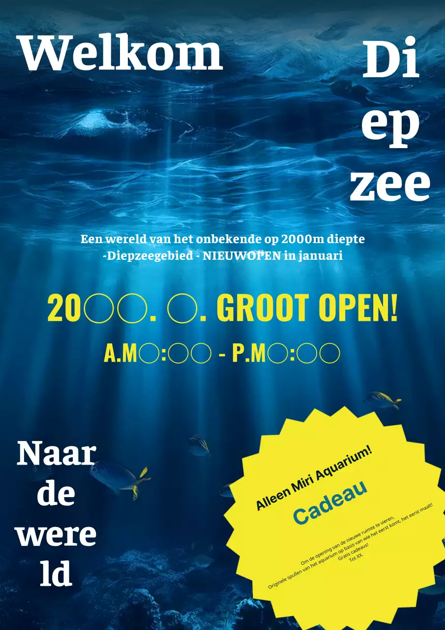 De opening van een nieuwe ruimte in het Navy's Natural History Aquarium promoten