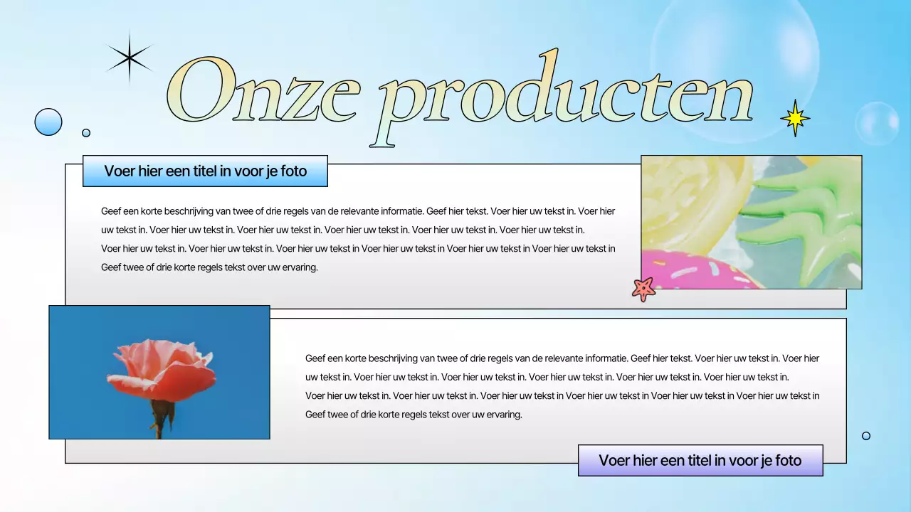 Een kitscherige zomerse merkslip in blauw