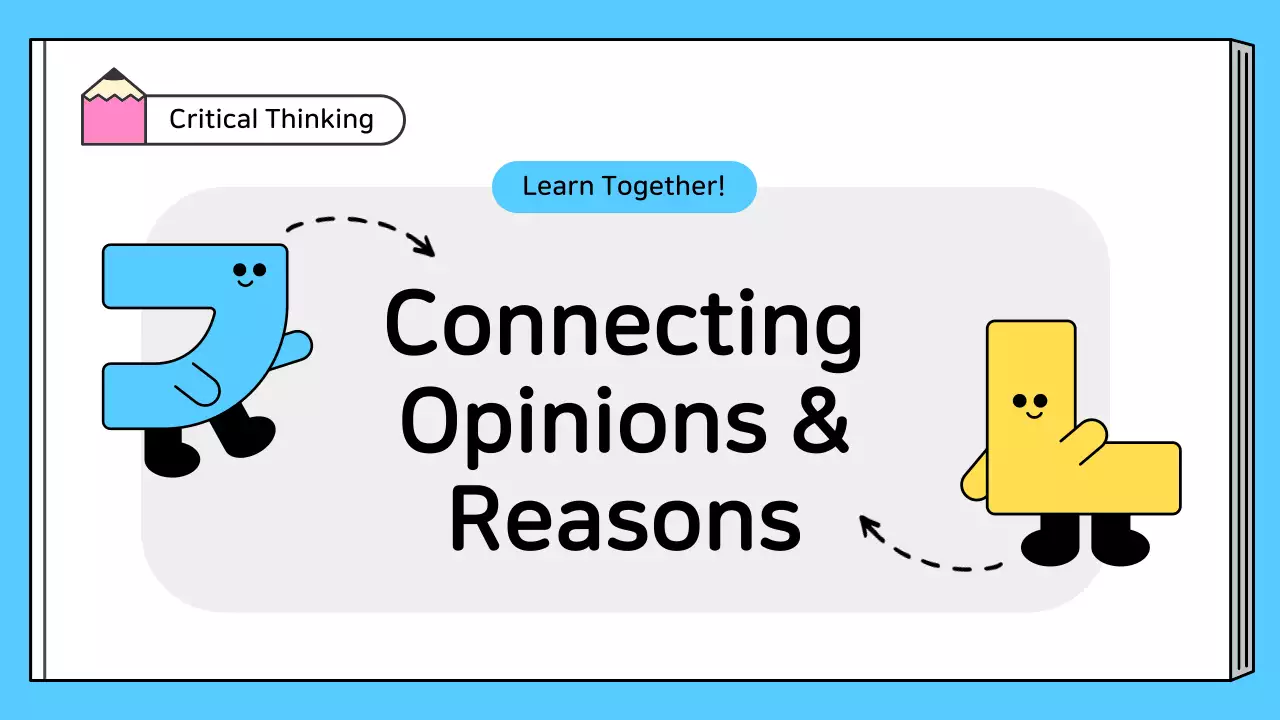 블루 심플 크리티컬 씽킹 가이드 프레젠테이션