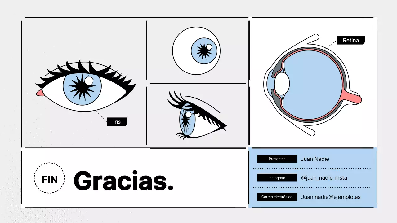 Promoción de la ciencia moderna en azul claro y gris