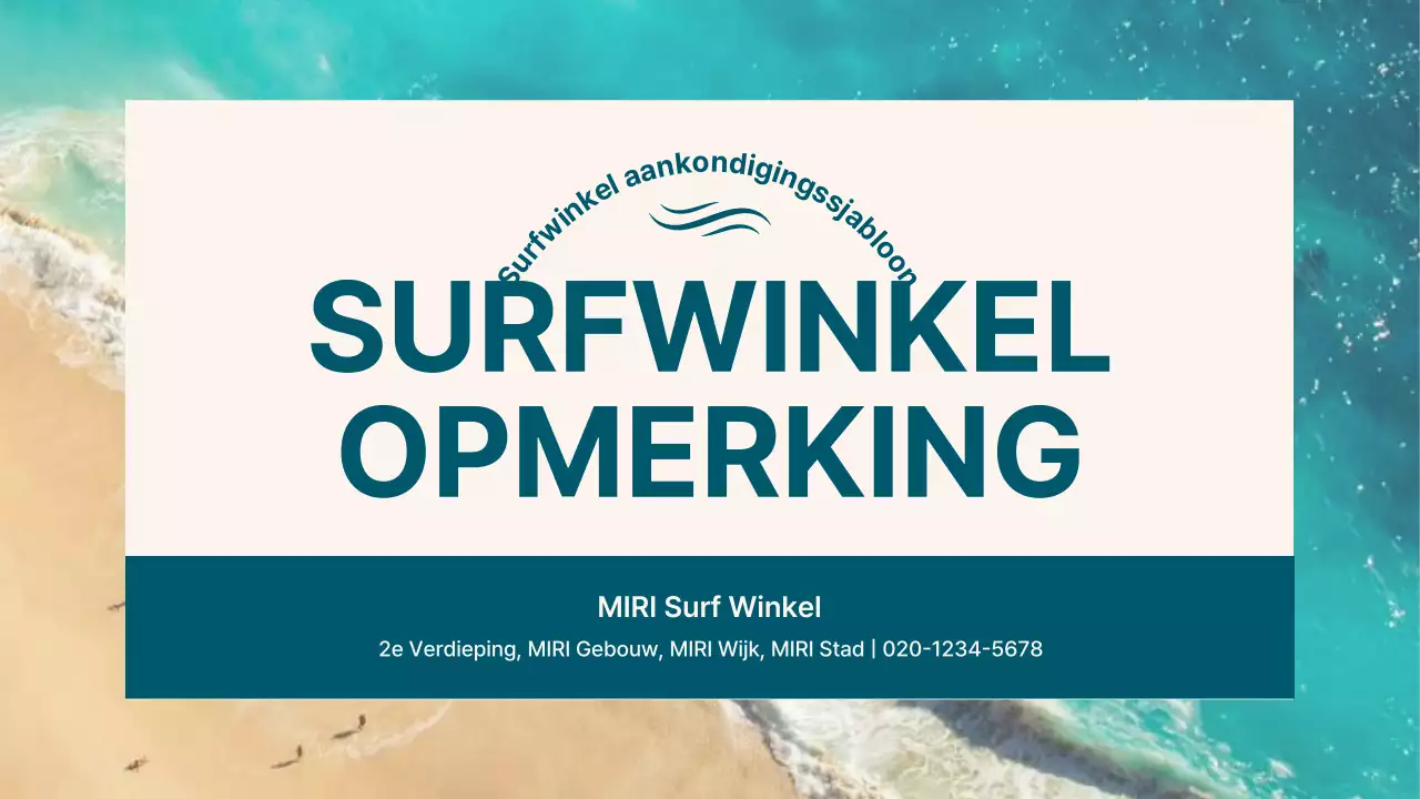 Over de trendy inrichting van de surfshop in blauw