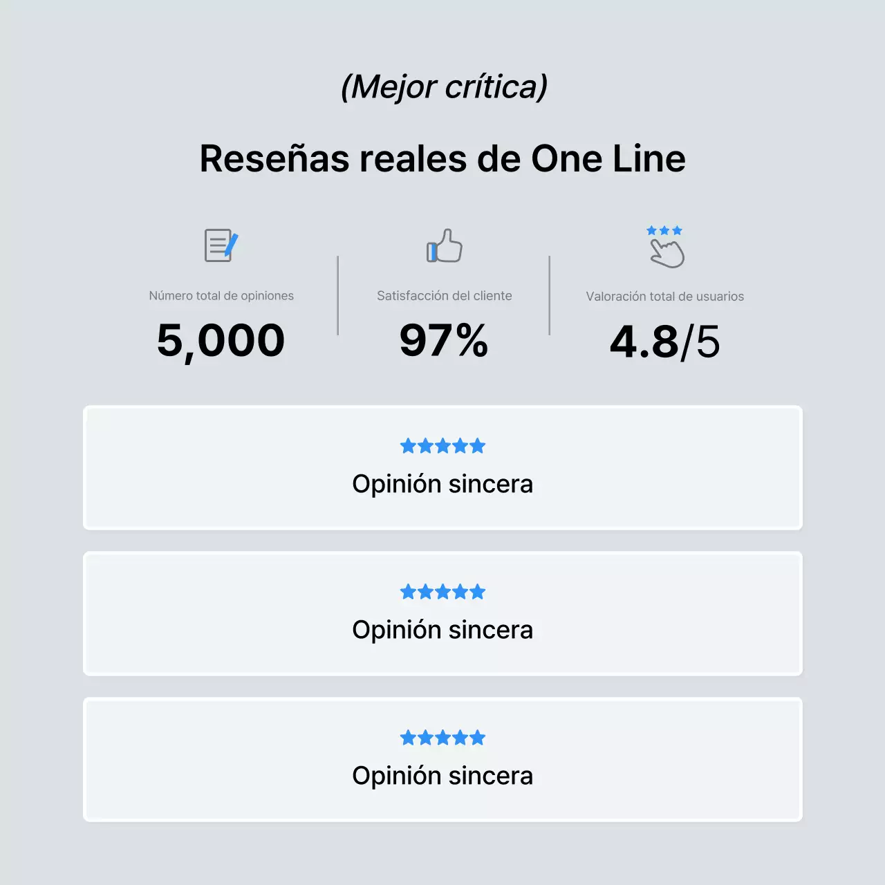 Promover las revisiones de moda en azul y gris