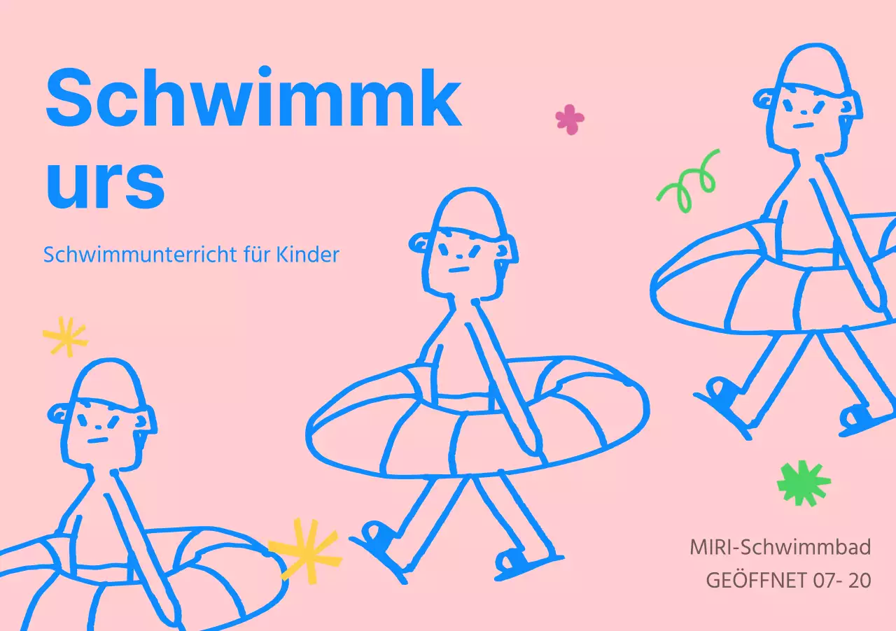 Förderung von blauen und rosafarbenen Schwimm- und Sportzentren für Kinder