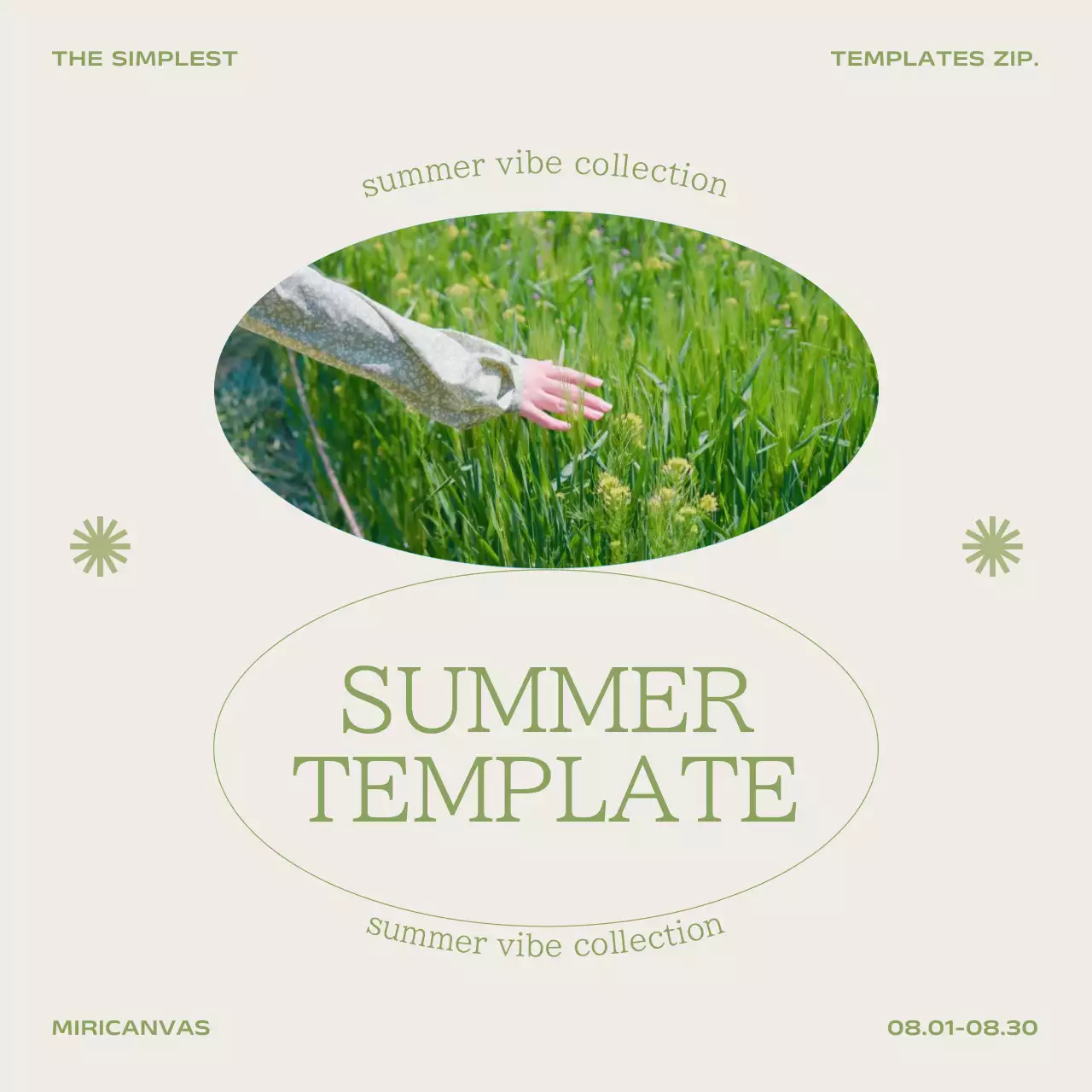 アイボリー モダン 夏 テンプレート Instagram カルーセル