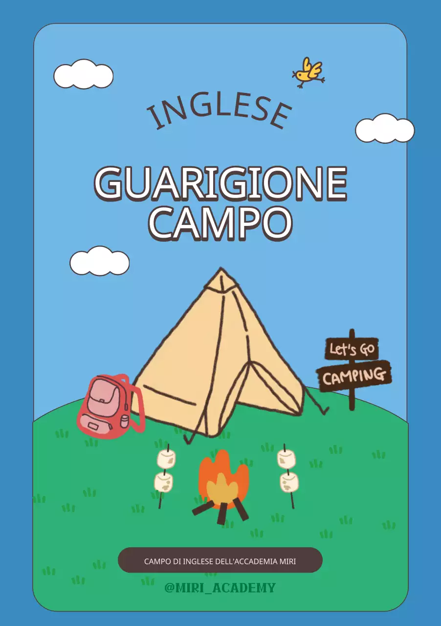 Concetto di campo inglese dell'Accademia da Camping Illustrated