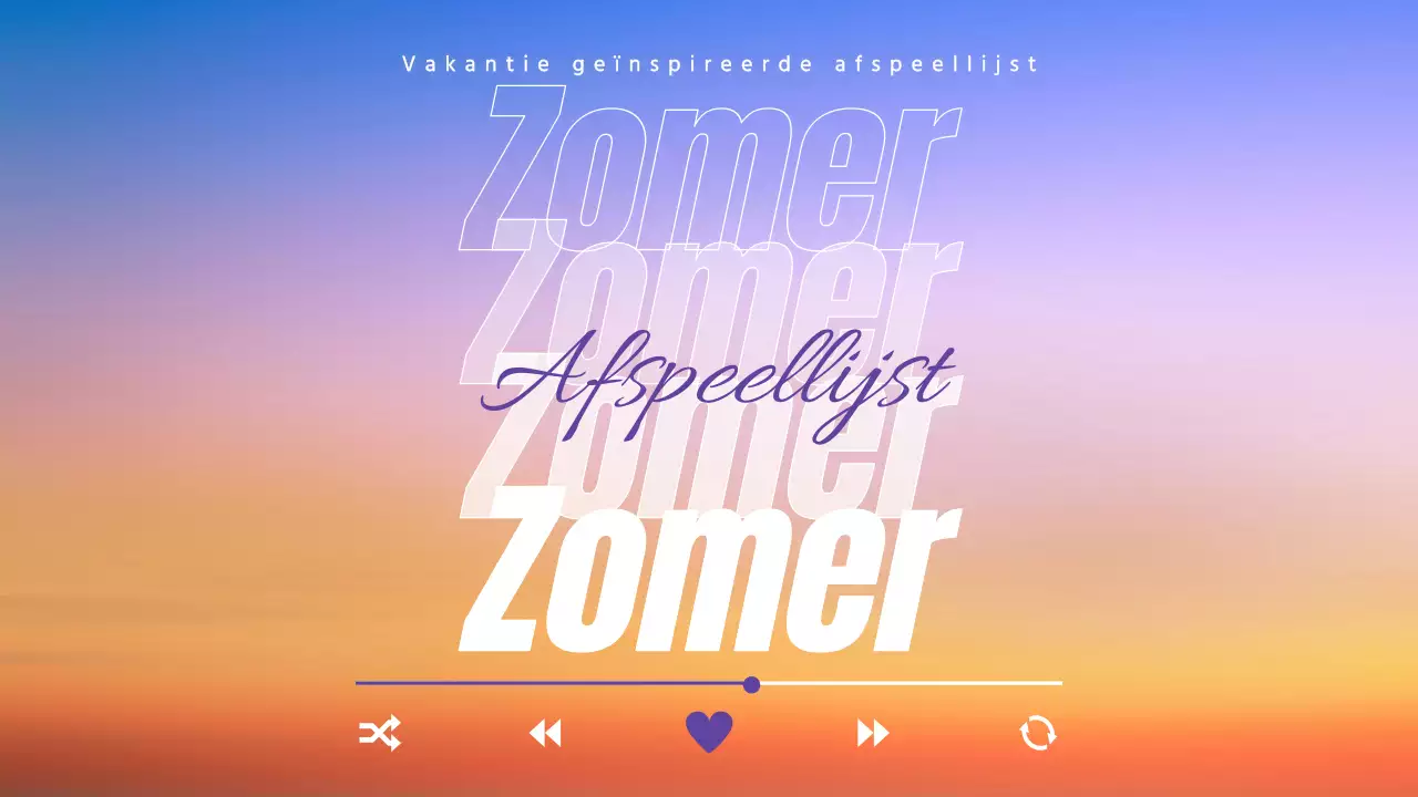 Eenvoudige zomer-afspeellijsthoes in oranje en paars