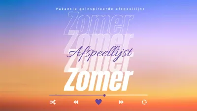 Eenvoudige zomer-afspeellijsthoes in oranje en paars