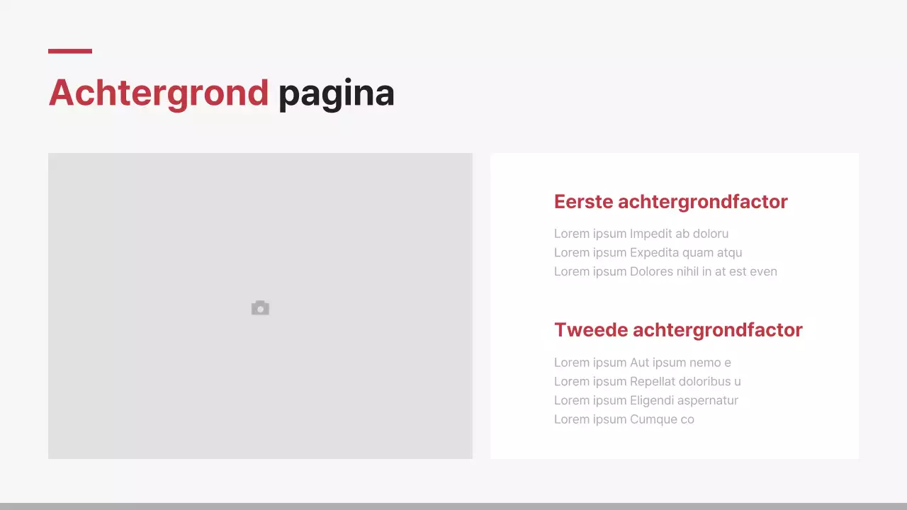 Minimalistisch bedrijfsrapport in rood en wit
