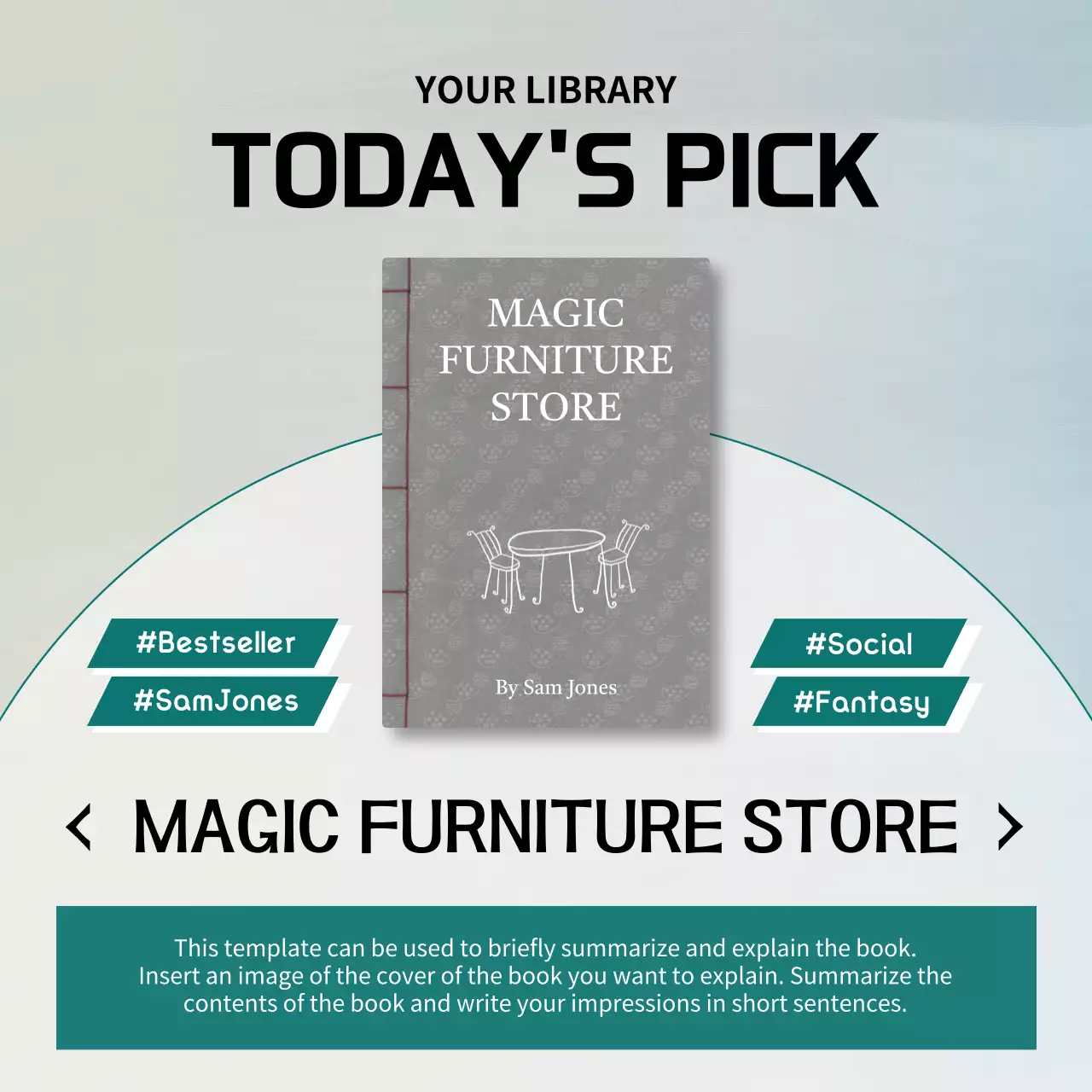 Grey Minimal Book Promotion Social Media Post