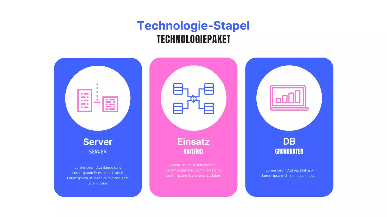 Ein einfacher Projektauftrag für die Webentwicklung in Blau und Rosa
