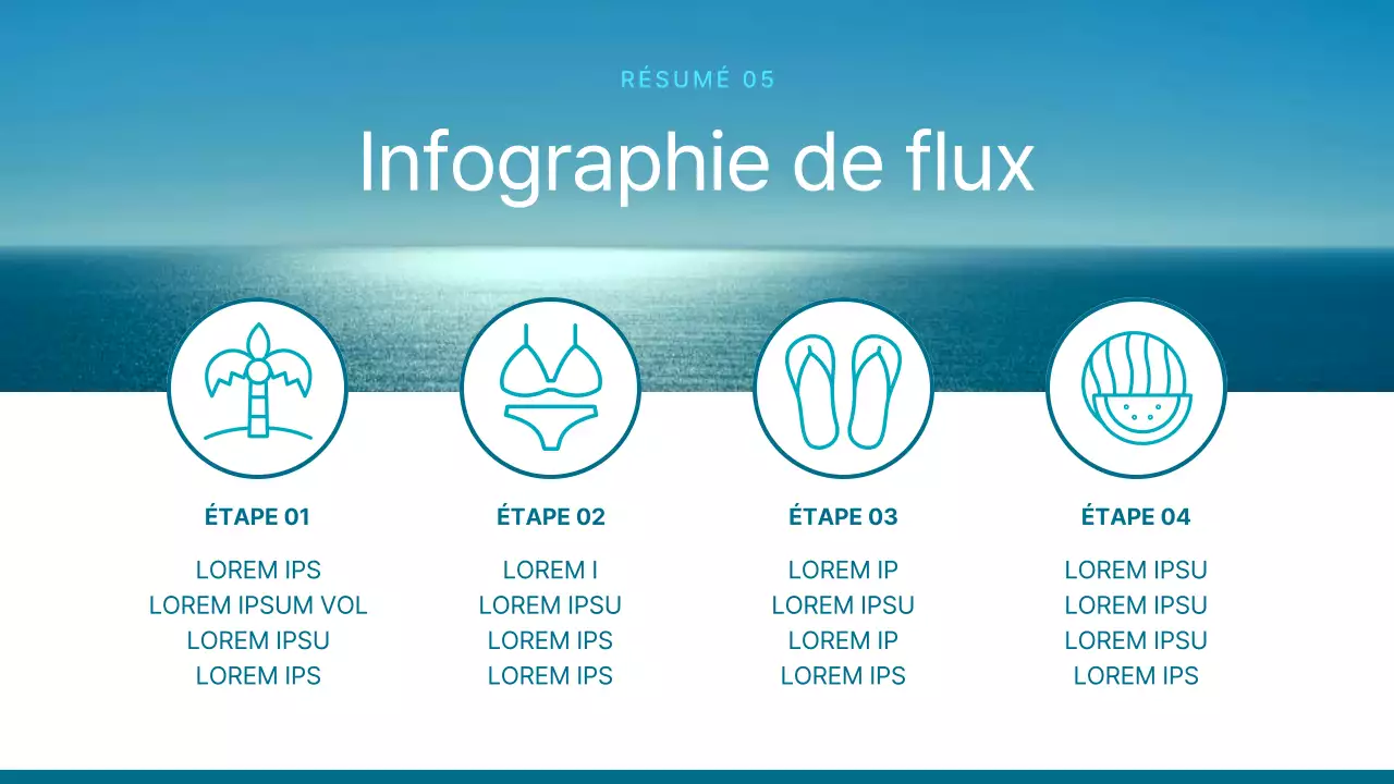 Présentation simple d'un arrière-plan d'été en menthe et blanc
