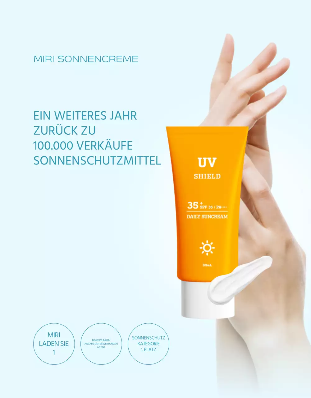 Ein einfacher Sonnenschutz in Hellblau und Orange erklärt