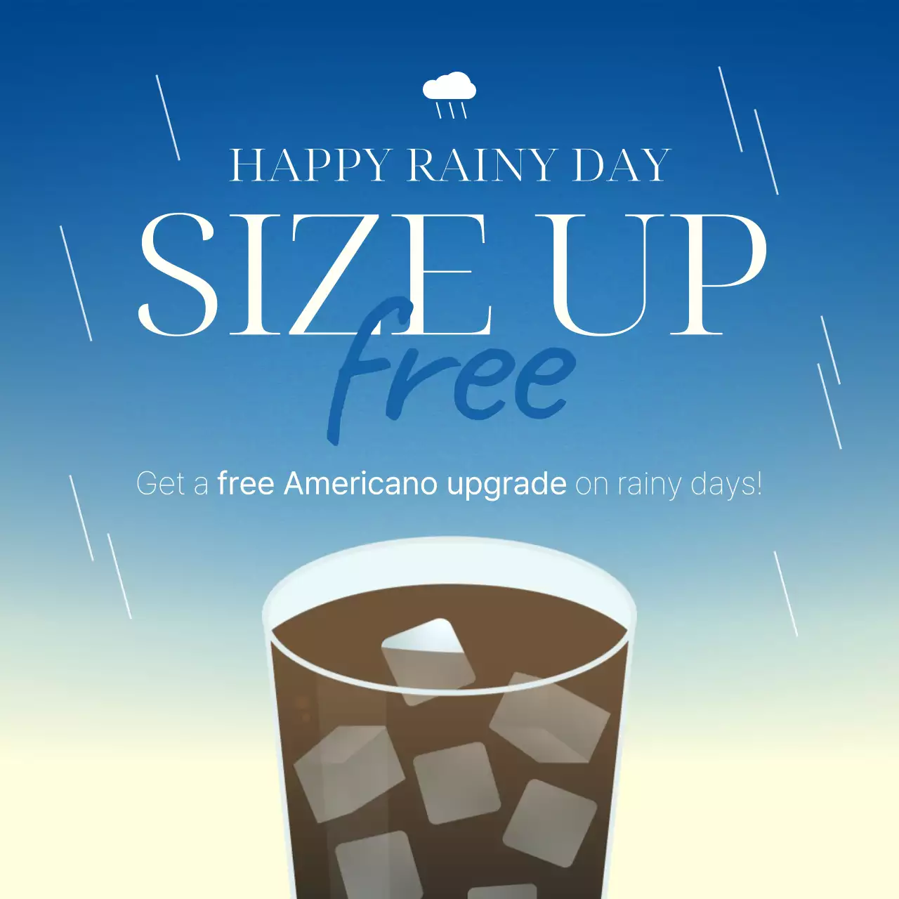 Blue Trendy Coffee Promotion Social Media Post