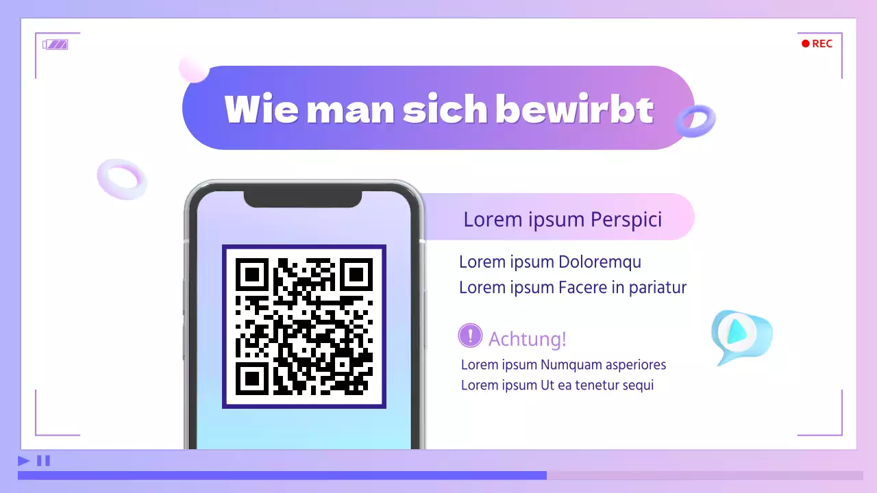 Lila und blaue, cyber-eske Videobearbeitung zur Förderung von Kursen zur Selbstverbesserung