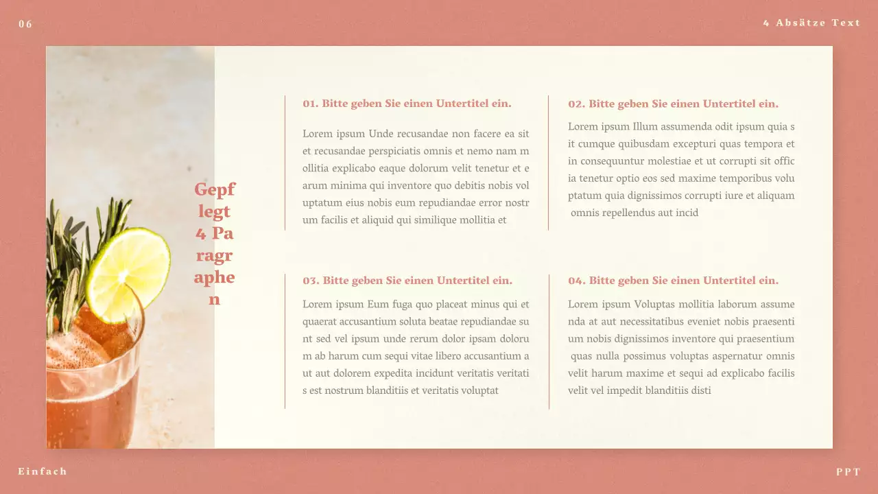 Rosa minimalistische Vorschläge für lange und kurze Beiträge