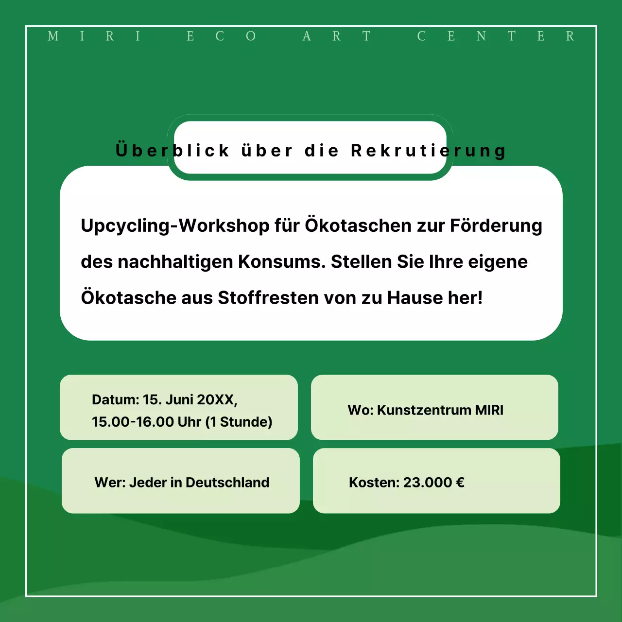 Förderung von grünen, minimalistischen Upcycling-Erfahrungen