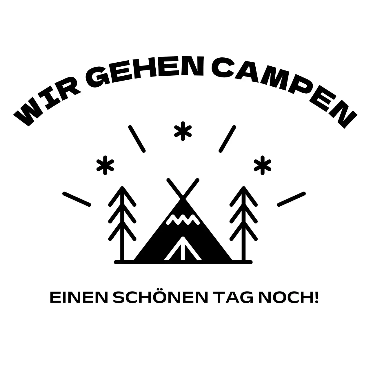Heller und fröhlicher Campingplatz mit Camp-Illustrationen