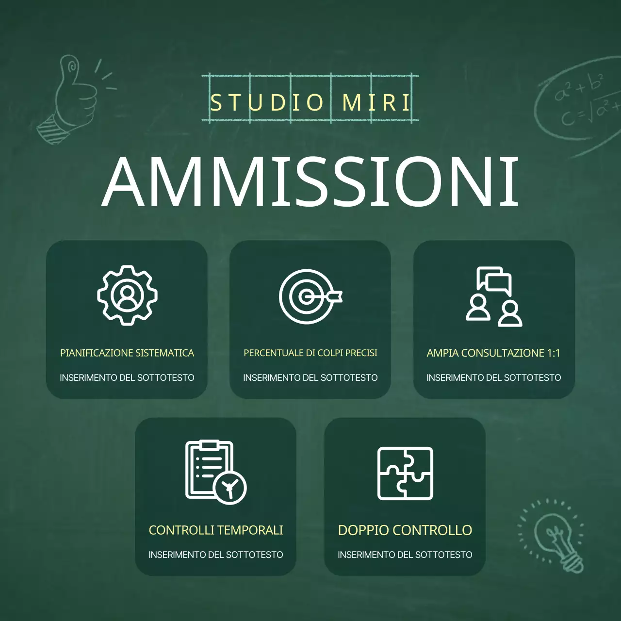 Un semplice prospetto scolastico verde e bianco