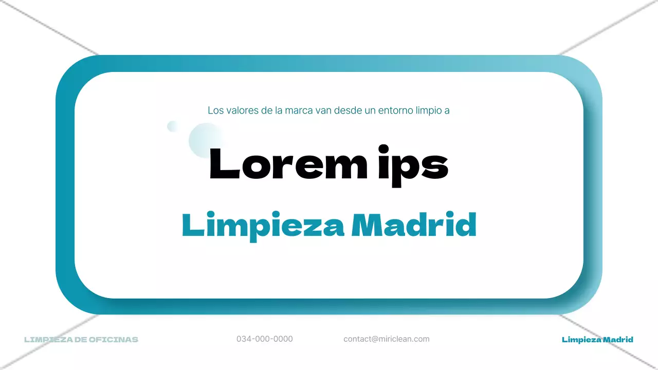 Un moderno folleto vertical azul claro para el servicio de limpieza de oficinas