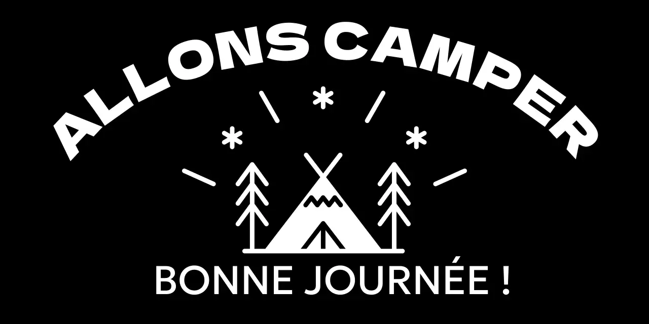 Camping lumineux et joyeux avec illustrations de camp